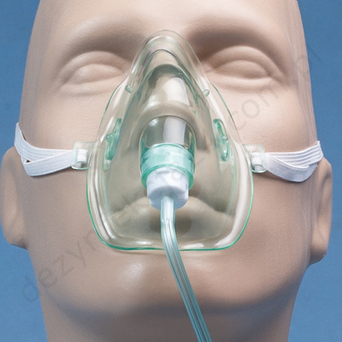 Maska do tlenu dla dorosłych z rurką L standard - Rollmed