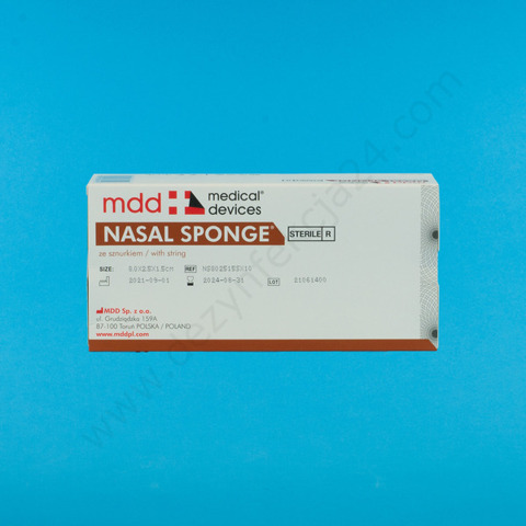 Nasal Sponge z gazą hemostatyczną 100mm x 20mm x 15mm (10 szt.)