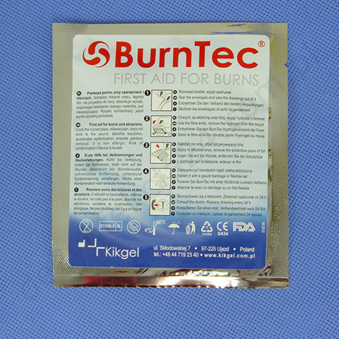 Opatrunek hydrożelowy ratunkowy BurnTec 5 x 5 cm.